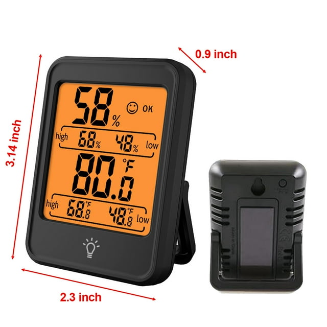 Backlight Display Room Thermometer Humidity Meter