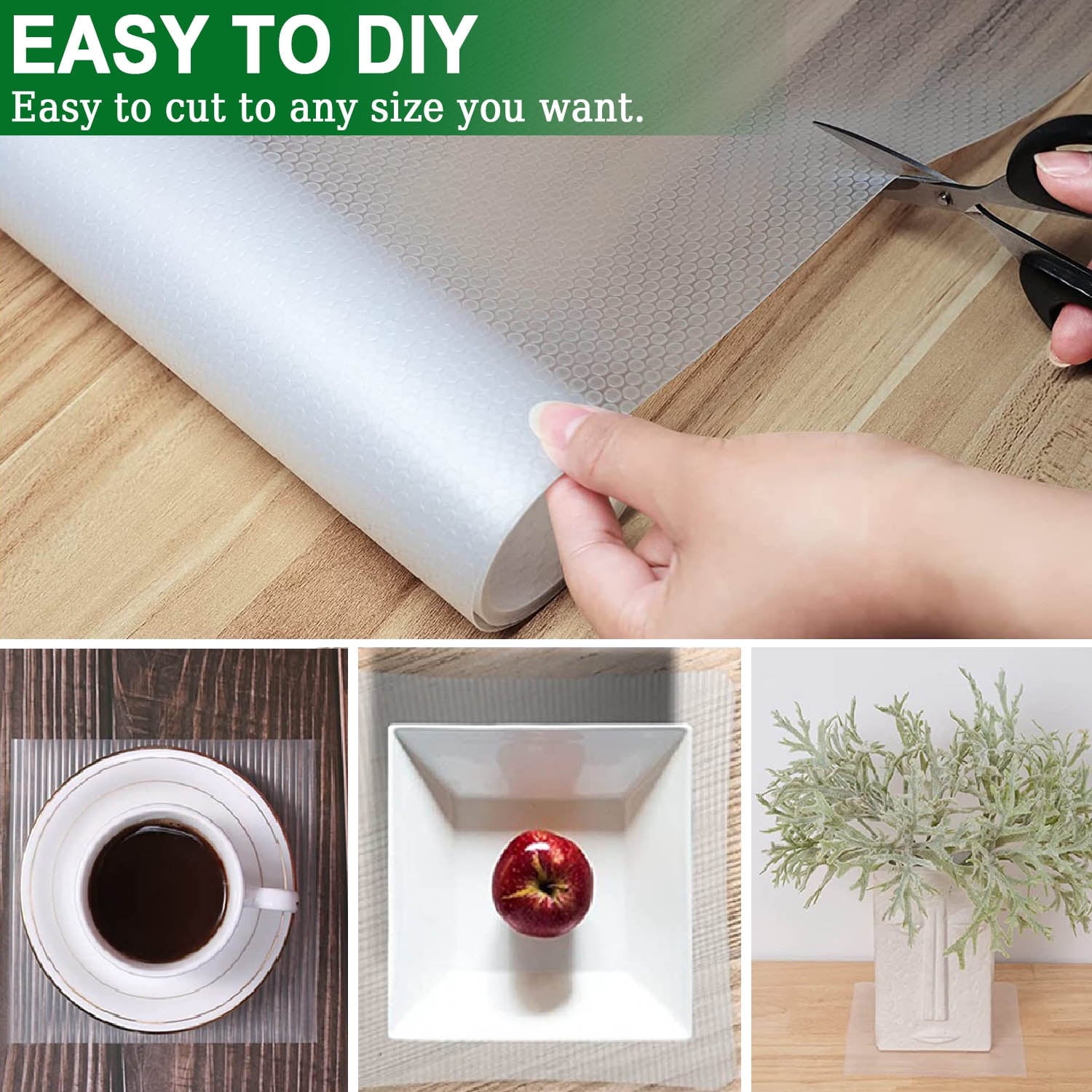 Shelf Liner,17.8 in.x 20 ft.,Non-Adhesive,Waterproof & Non Slip for kitchen cabinets and drawers,Refrigerator,Bathroom Shelves