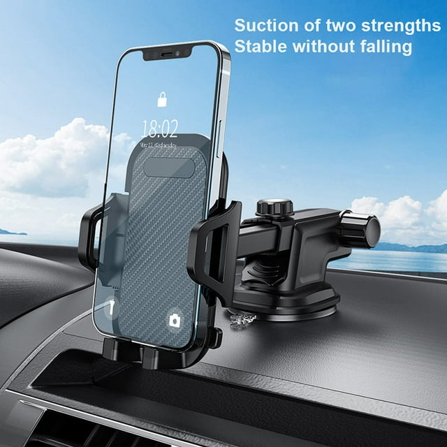 GAZILY 360 Degree rotatable and retractable long arms Strong Suction flexible car phone holder dashboard mount