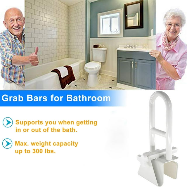 GAZILY Medical Bathtub Shower Grab Bar Safety Rail,White