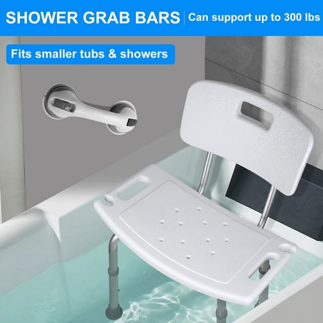 Shower Stool Shower Chair for Inside Shower Bathtub Shower Saet Height Adjustable Tool-Free Assembly