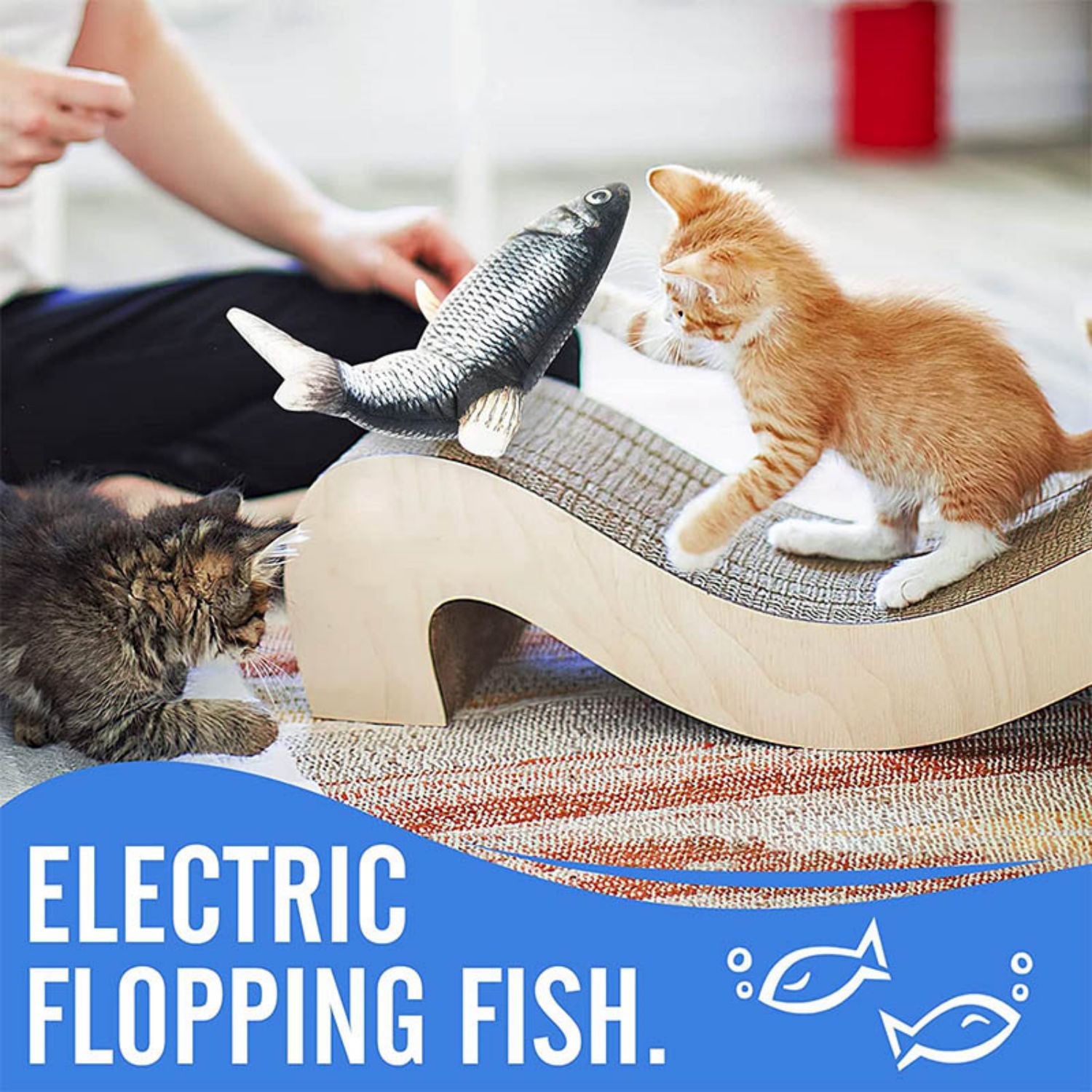 Floppy Fish Cat Toy, Upgraded for Cat Toys for Indoor Cats, Interactive Cat Toys for Cat Exercise