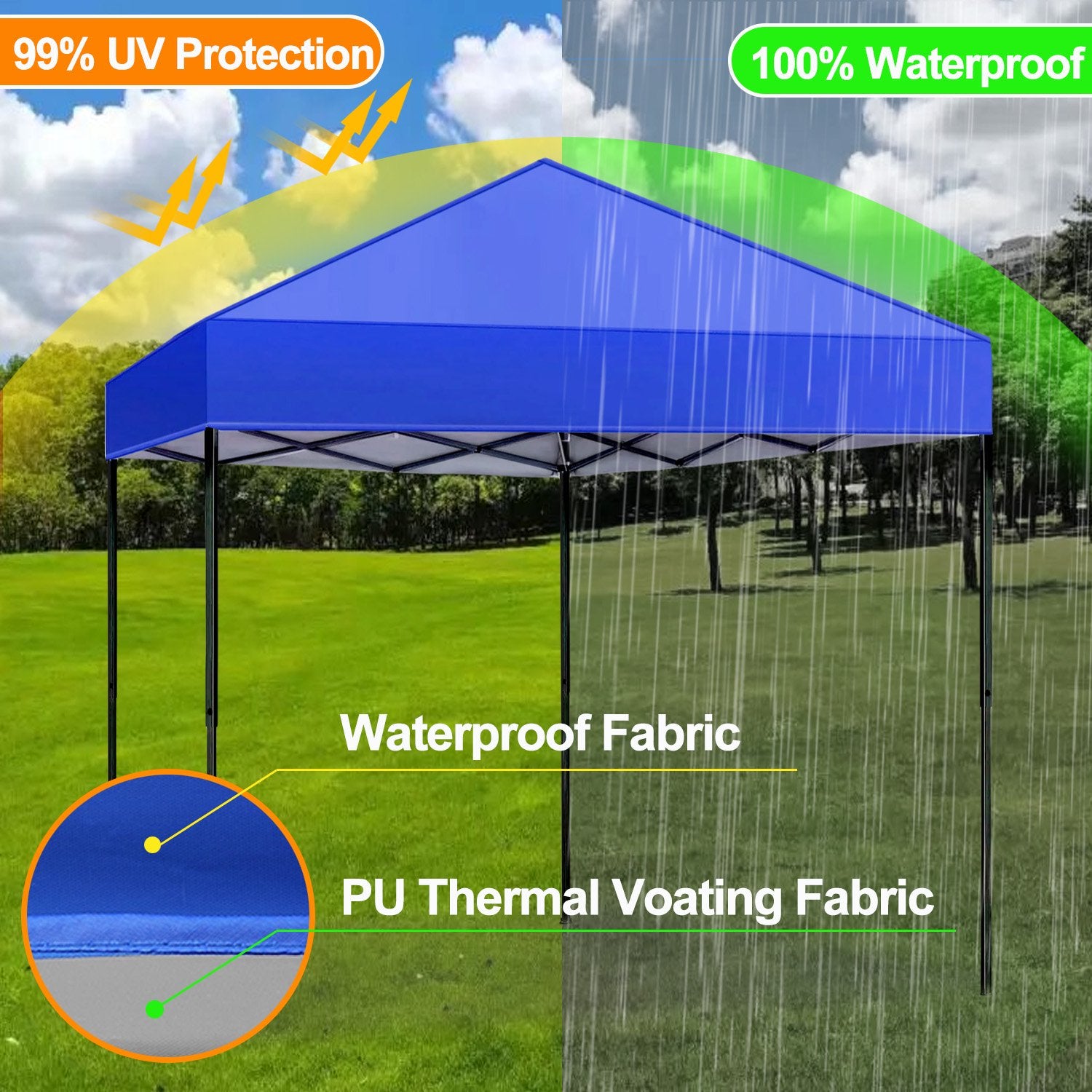 Canopy Tent, 10x10 ft Easy Pop up Outdoor Tent, Portable Straight Leg – GAZILY