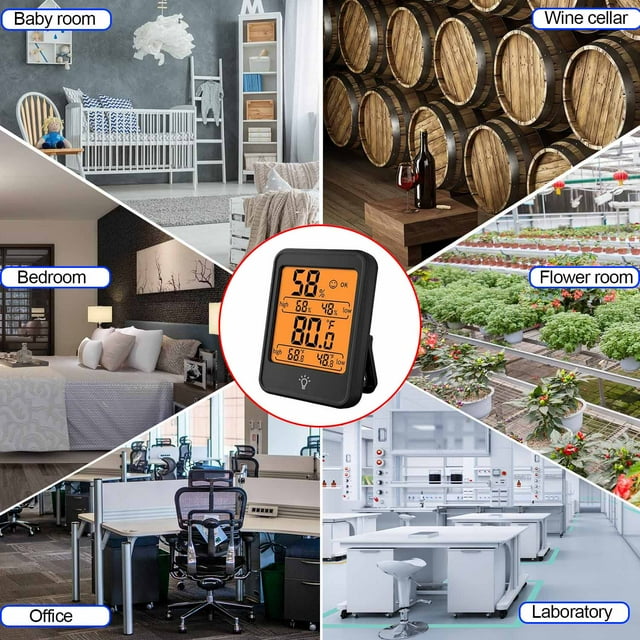 Backlight Display Room Thermometer Humidity Meter