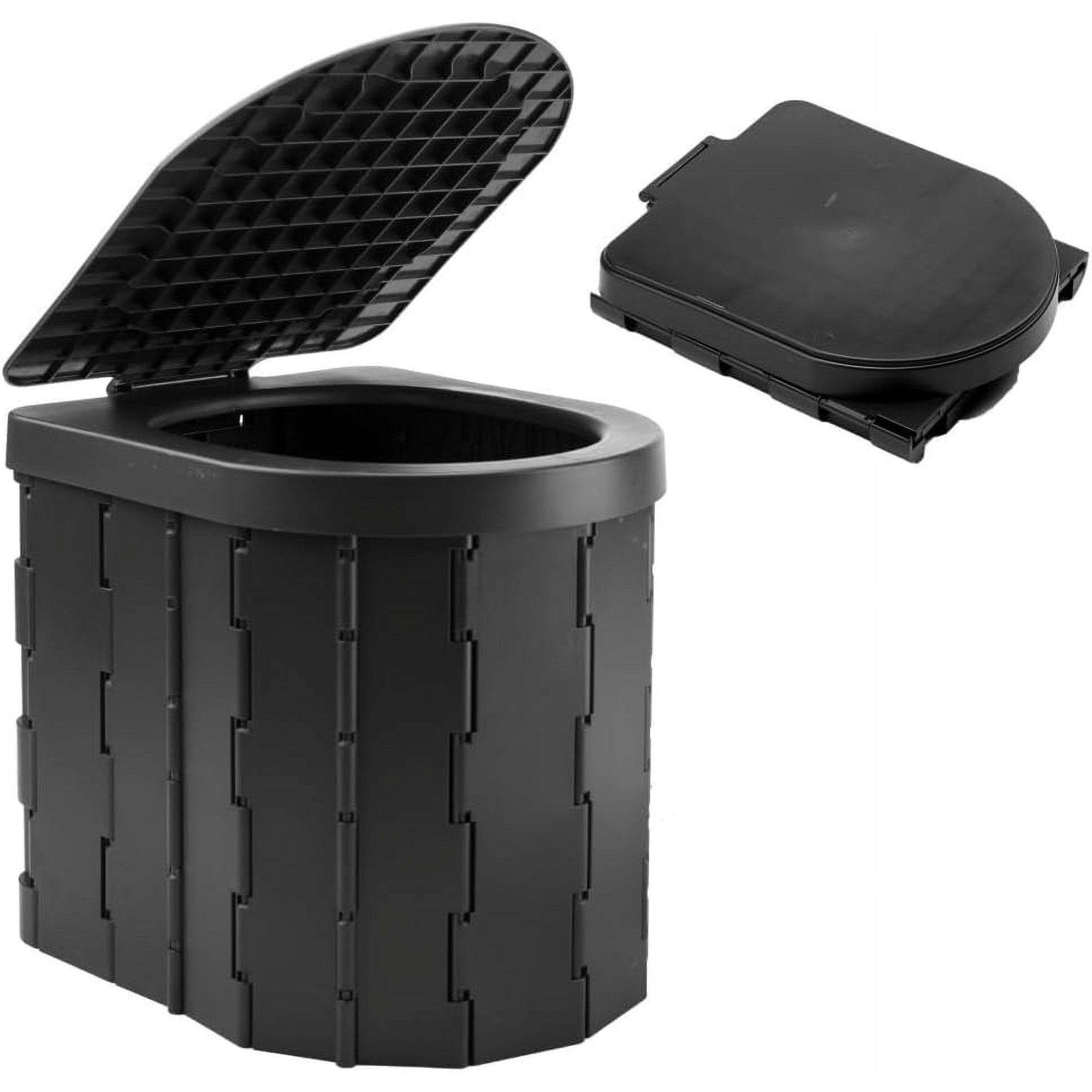 Camping Toilet with Pop-Up Privacy Tent , Portable Folding Toilet Ergonomic Potty Provides Enhanced Comfort