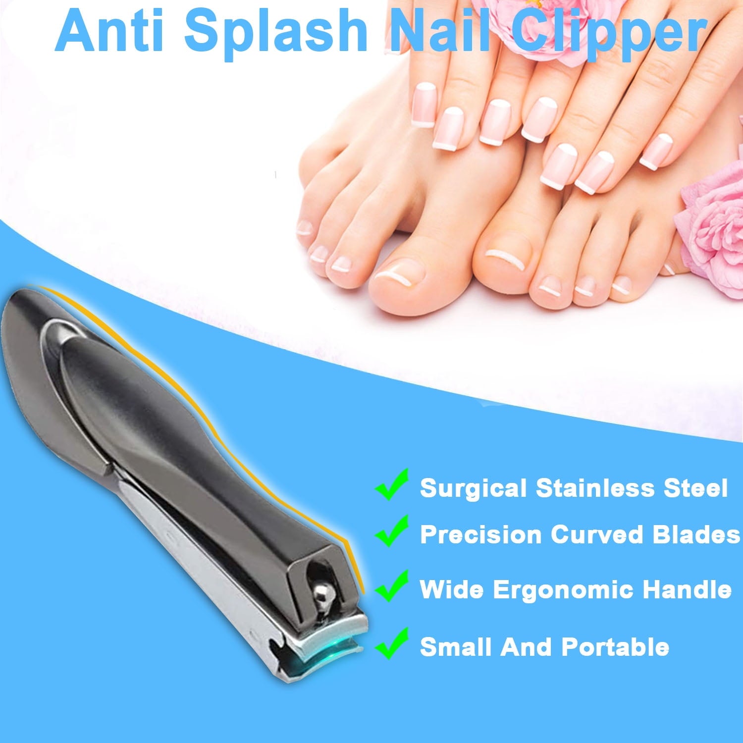 Nail Clippers , 7Pack Podiatrist Professional Heavy Duty Toenail Clippers for Thick & Ingrown Toenail Treatment, Pedicure Tool ,Toe Nail Clipper,Nail Cutter, Manicure Set