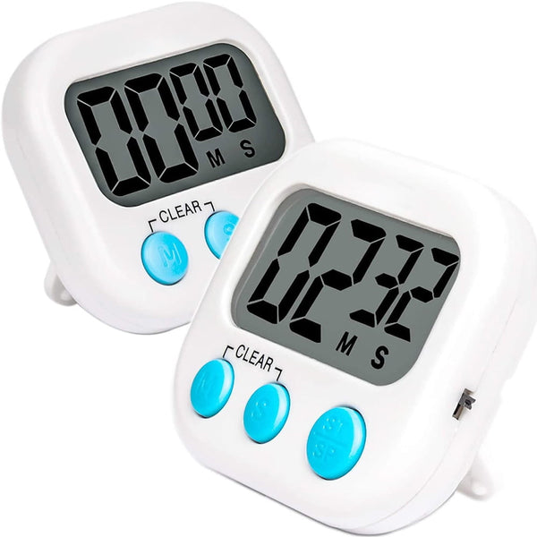 Digital Kitchen Timer Big Digits, Loud Alarm, Magnetic Backing, Stand, for Cooking Baking