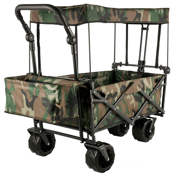 350lbs Large Capacity Folding Wagon Cart, Extender Heavy Duty Portable Wagon Cart with Opened Tailgate,Utility Cart with All-Terrain Wheels for Grocery,Garden, Beach,Shopping, Camping, Outdoor