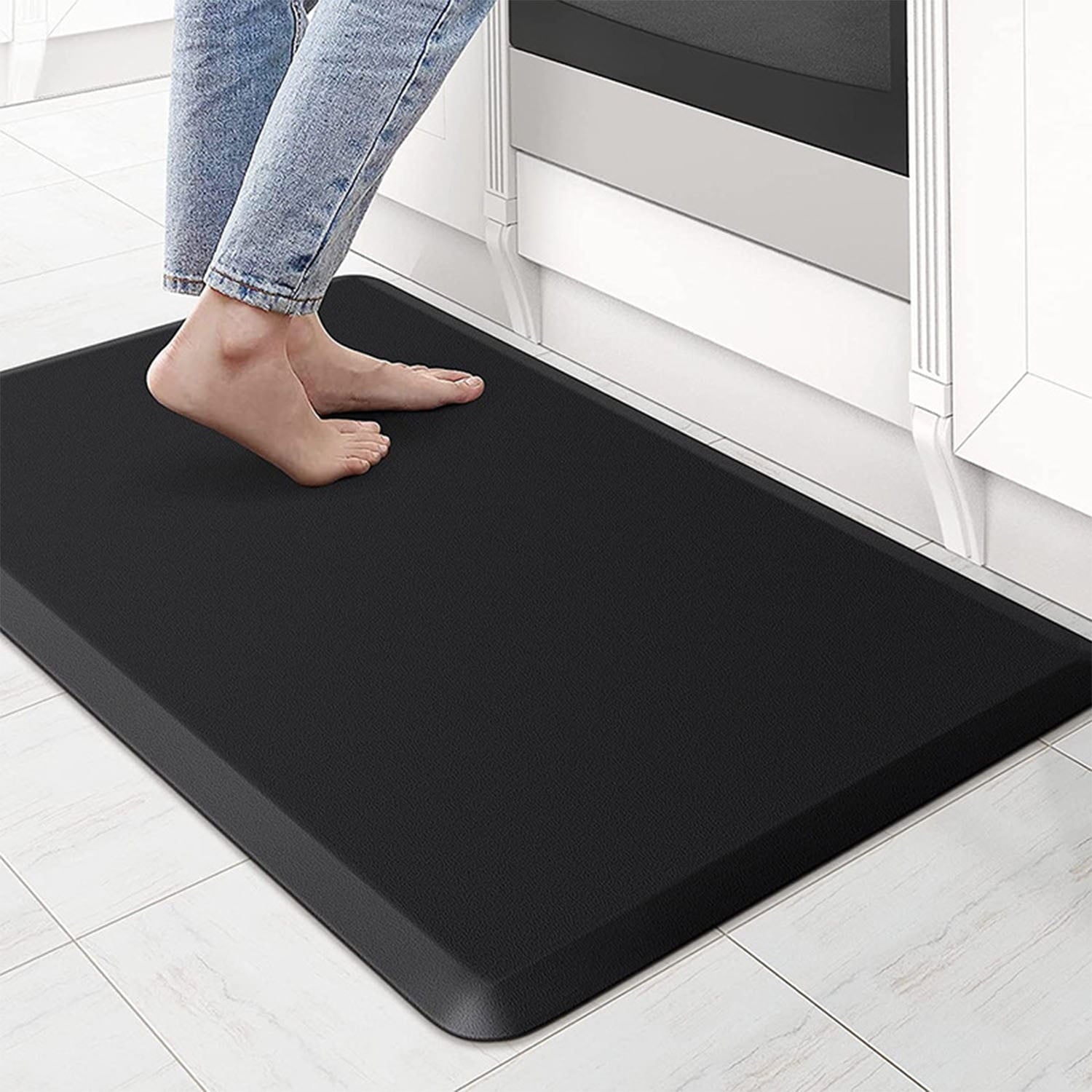 GAZILY Anti Fatigue Floor Mat,Standing Desk Mat,Waterproof Non-Slip Kitchen Rugs for Home,Office,Laundry,Black