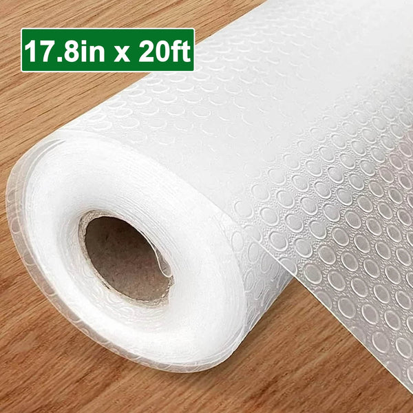 Shelf Liner,17.8 in.x 20 ft.,Non-Adhesive,Waterproof & Non Slip for kitchen cabinets and drawers,Refrigerator,Bathroom Shelves