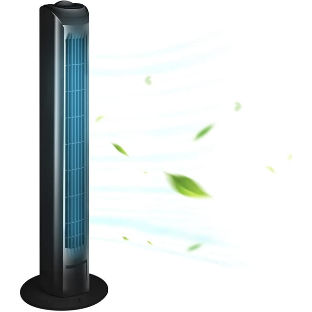 Tower Fan, 30.7 inch Standing Tower Fans Cooling for Bedroom, Home and Office, Auto Oscillating, 3 Speed Settings