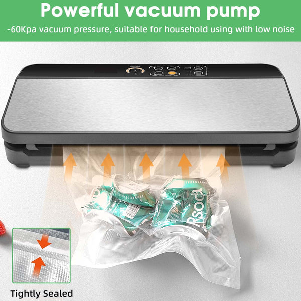 Vacuum Sealer Machine with 2 Rolls Food Vacuum Sealer Bags