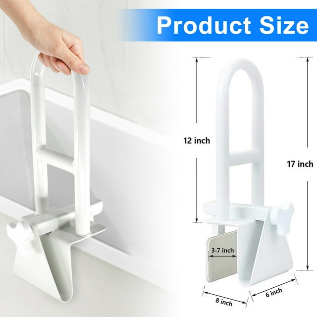 GAZILY Medical Bathtub Shower Grab Bar Safety Rail,White