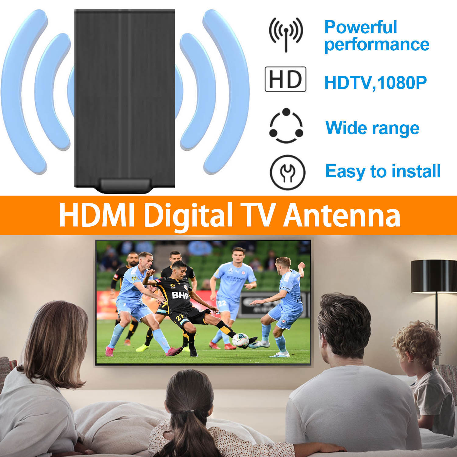 HD Digital TV Antenna,500+ Miles Range Portable Support 4K 1080p Indoor Outdoor TV Digital HD Antenna with Local Channels All Television Switch Amplifier Signal Booster -16.5ft Coax Cable